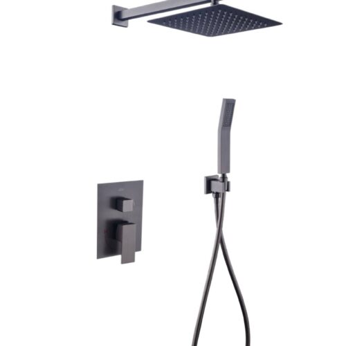 Shower System Square Graphite Black