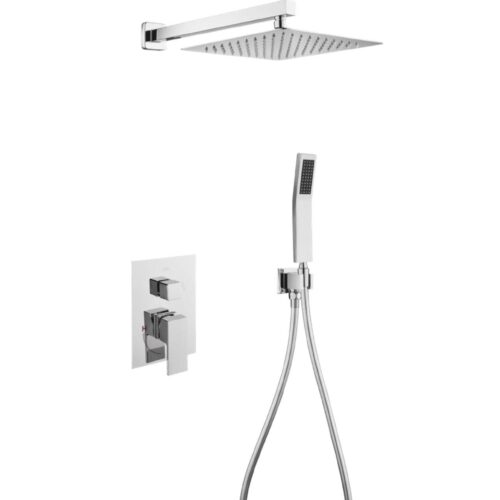 Shower System Square Chrome